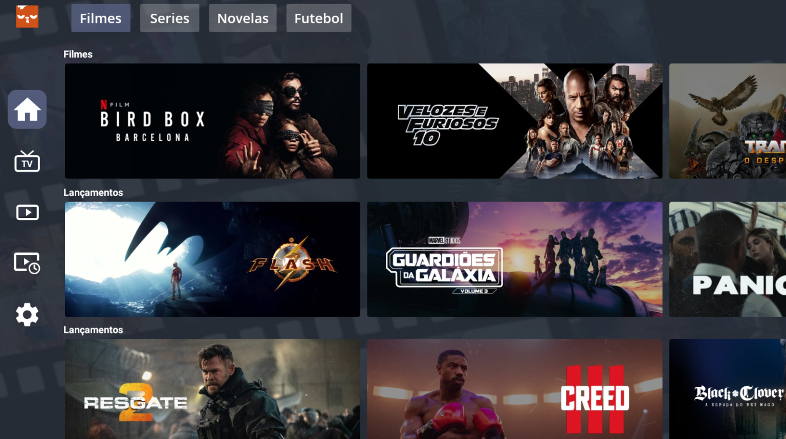 Aplicativo IPTVMove multiplataforma funcionando em Smart TV, Android, iOS, Windows e navegadores web com interface responsiva