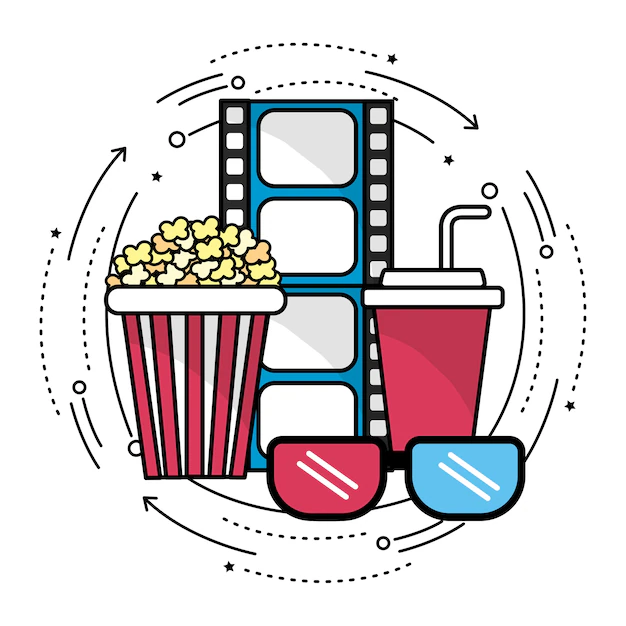 Ícone de rolos de filme representando catálogo IPTVMove com mais de 9.500 filmes em 4K incluindo estreias de cinema e produções exclusivas